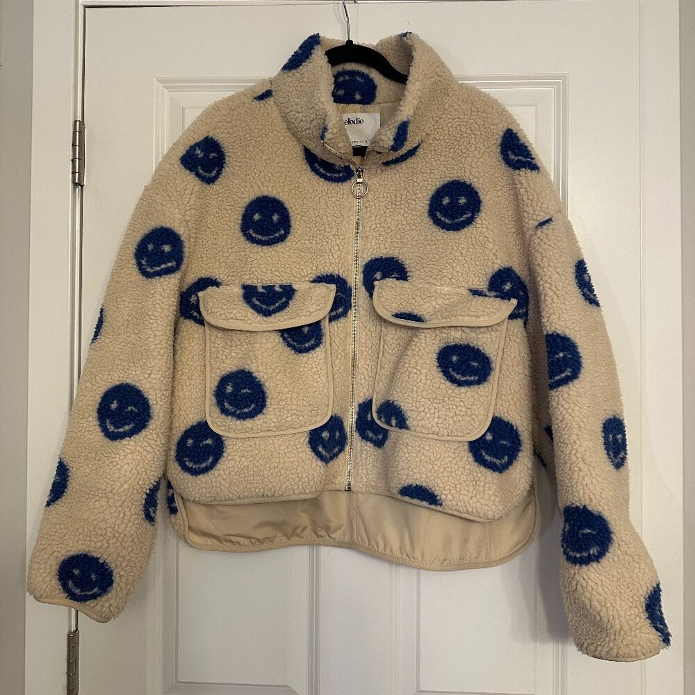 Elodie Smiley Face Sherpa Jacket
